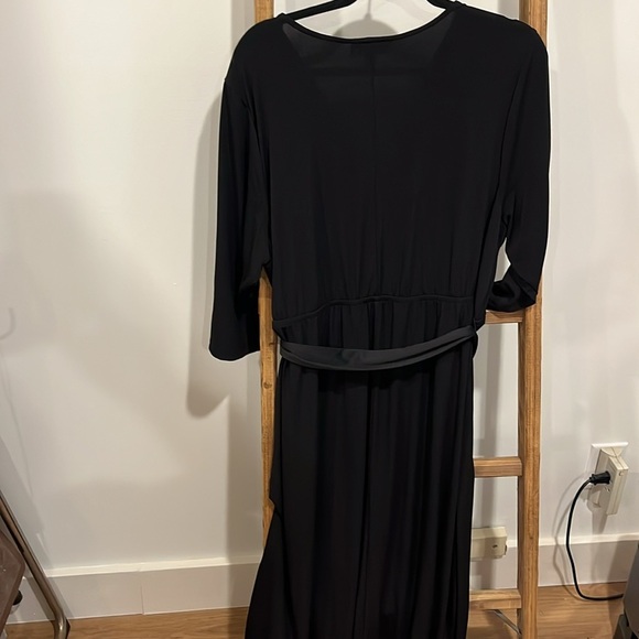 Lane Bryant Black Faux Wrap Petite Dress - Picture 4 of 4